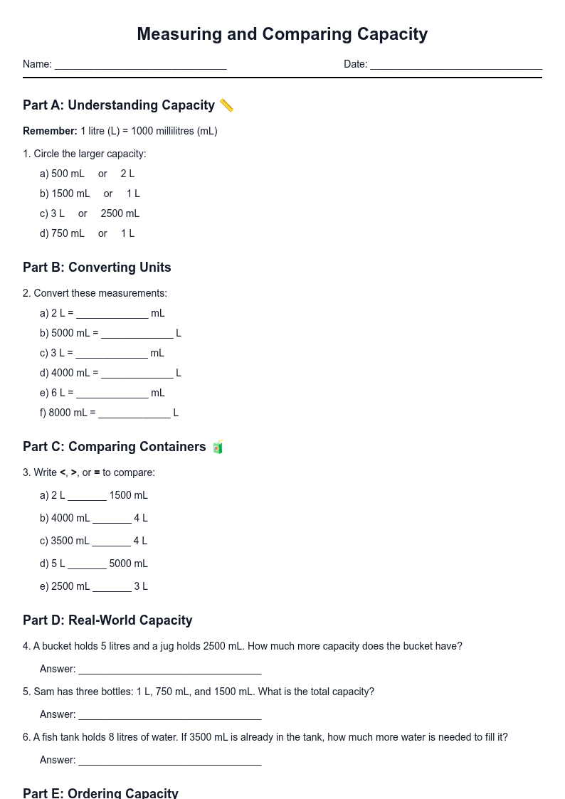 Measuring and Comparing Capacity