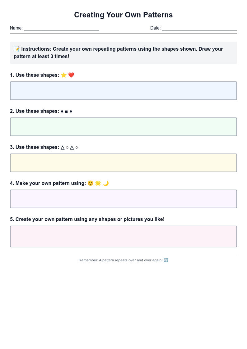 Creating Your Own Patterns