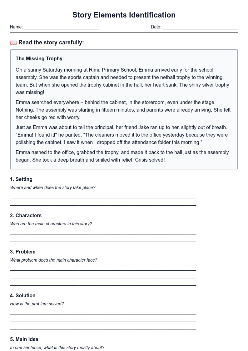 Story Elements Identification