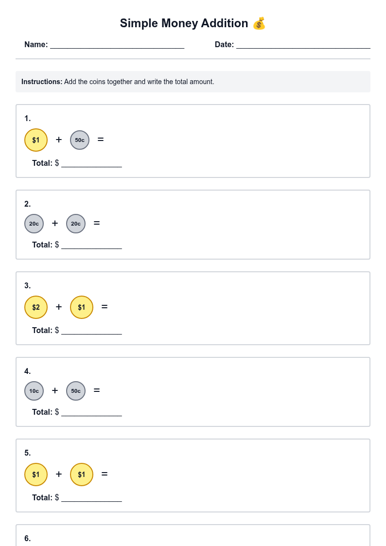 Simple Money Addition