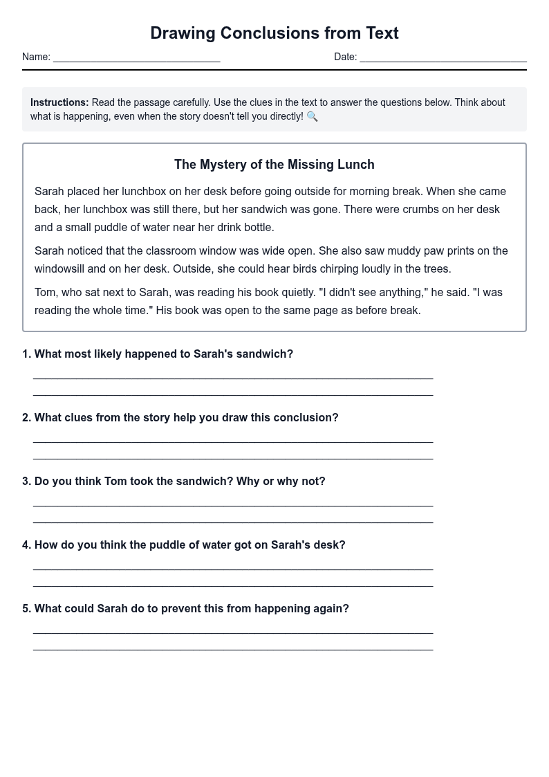 Drawing Conclusions from Text