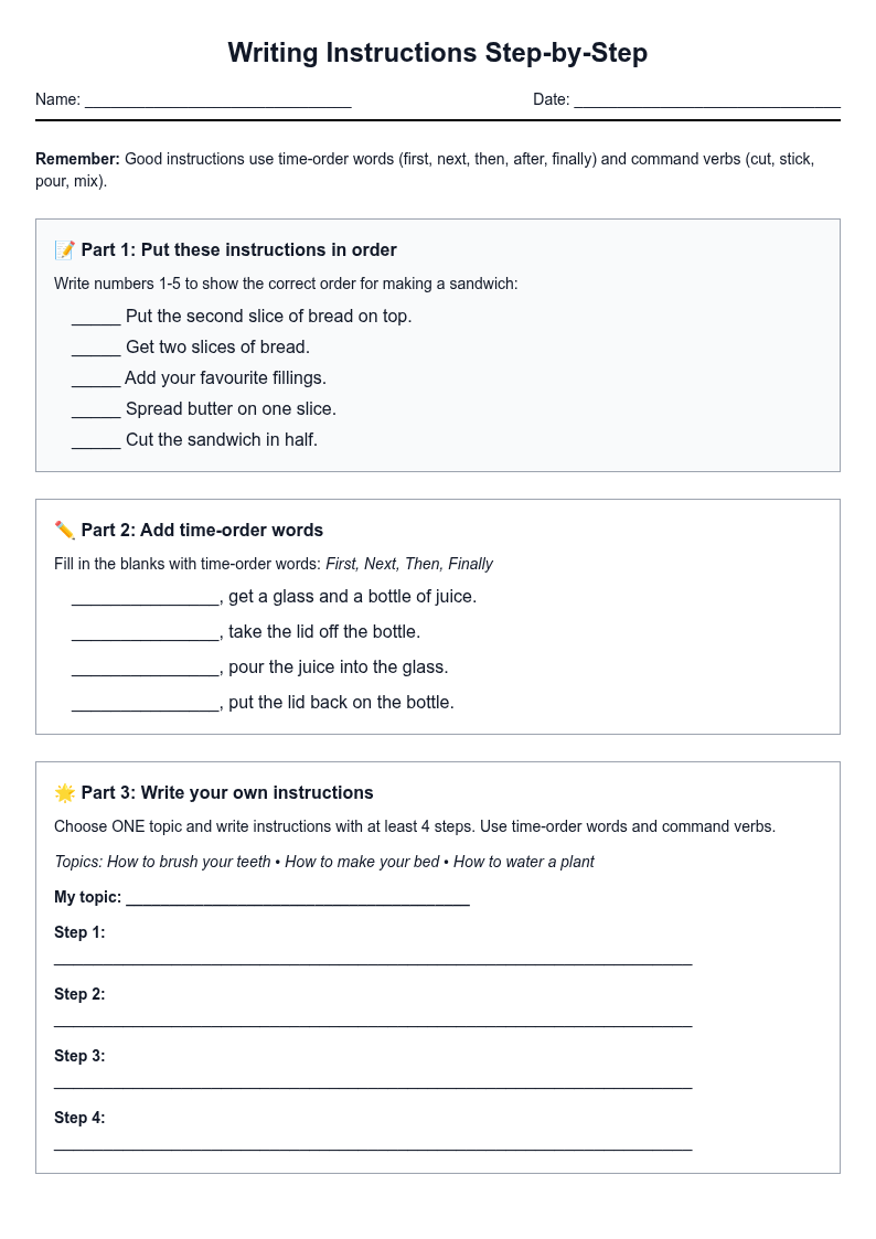 Writing Instructions Step-by-Step