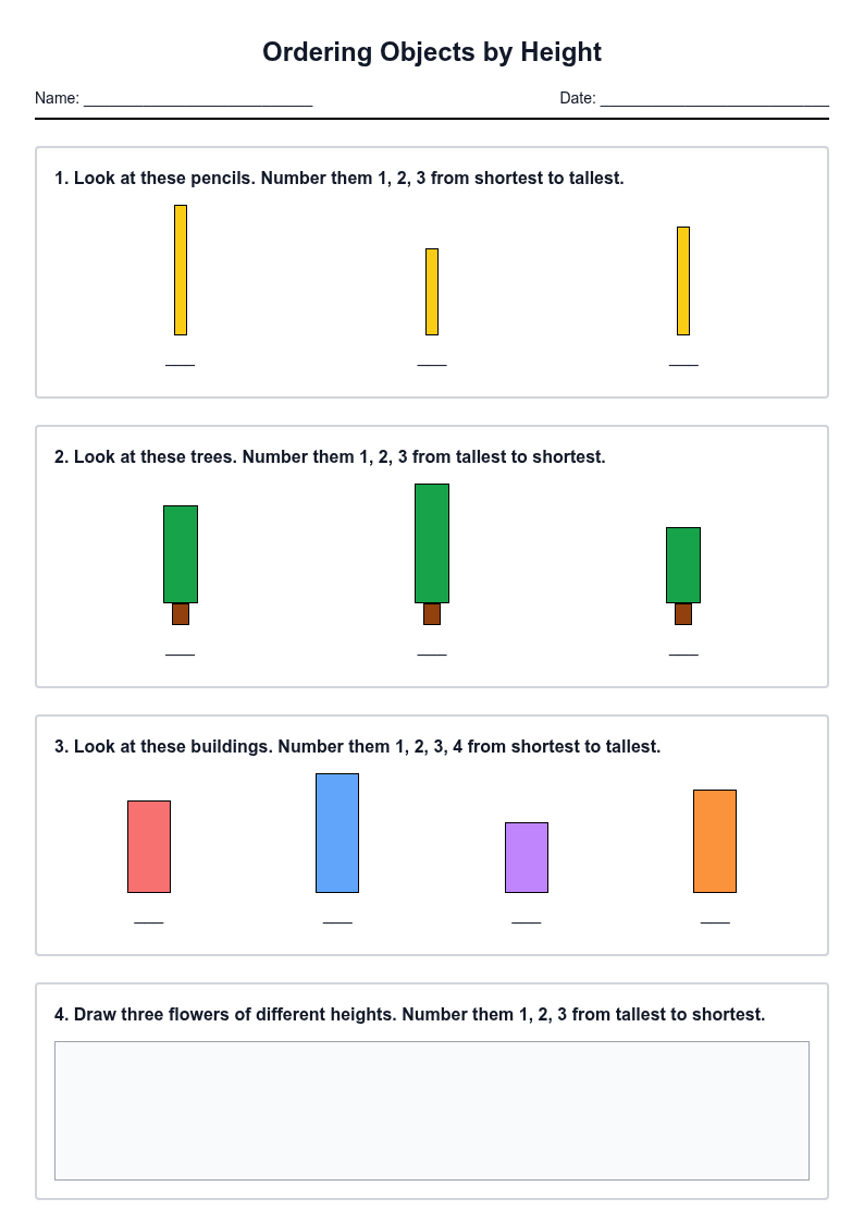 Ordering Objects by Height