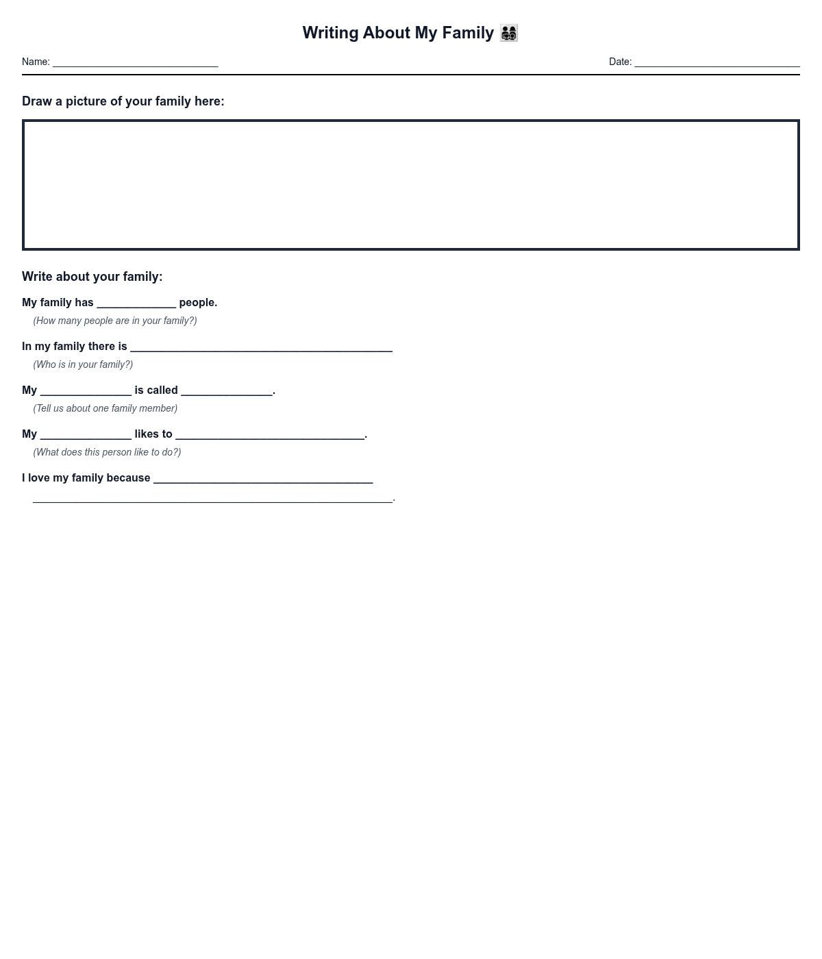 Writing About My Family