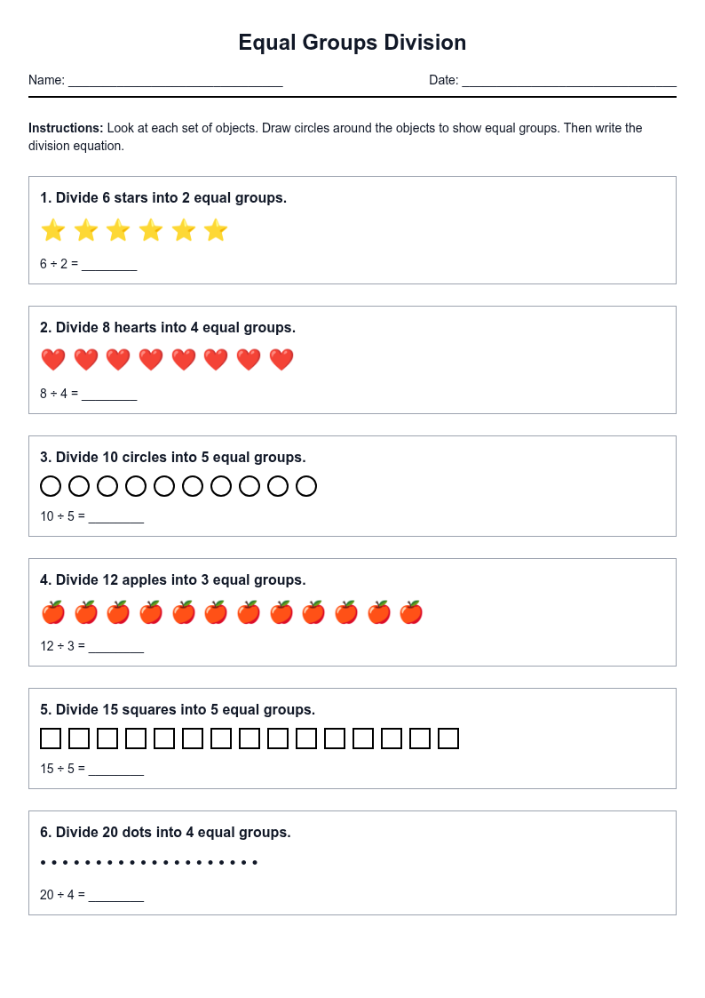 Equal Groups Division