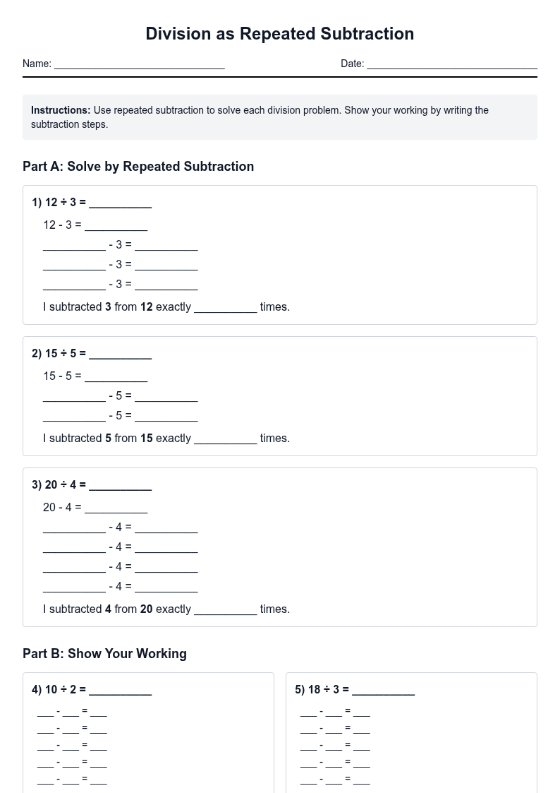 Division as Repeated Subtraction