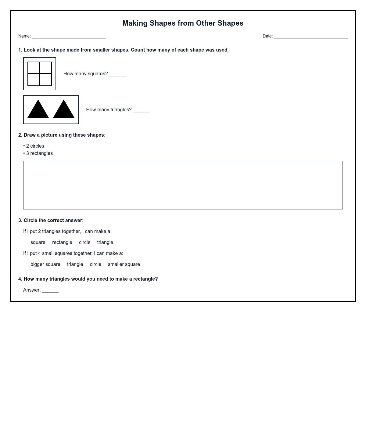 Making Shapes from Other Shapes