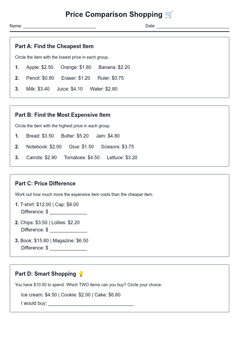 Price Comparison Shopping
