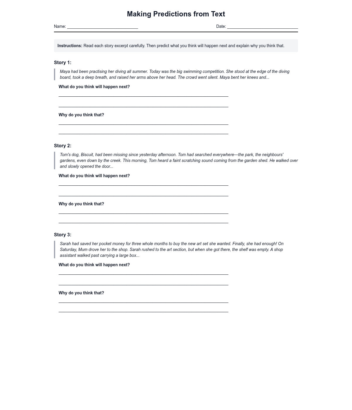 Making Predictions from Text