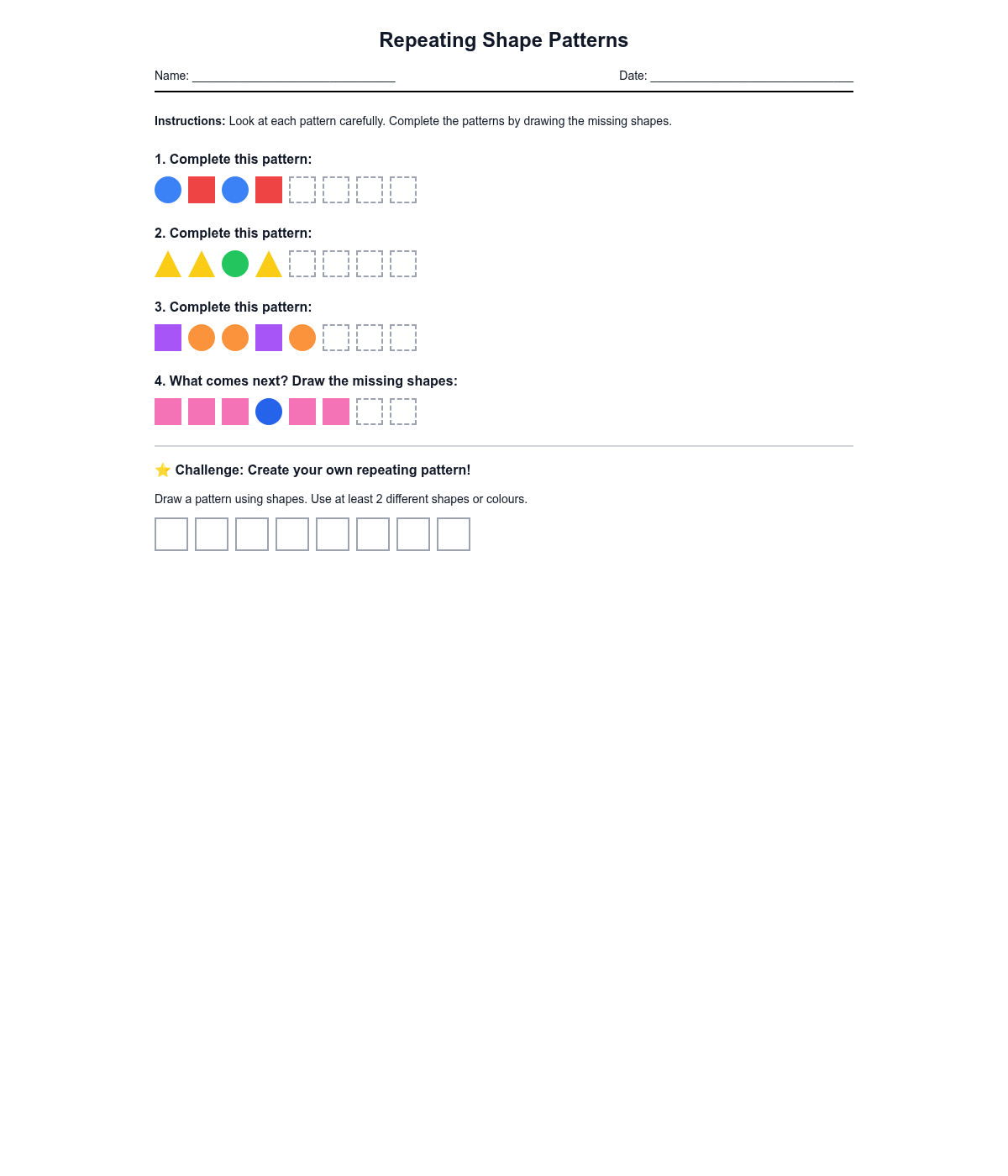 Repeating Shape Patterns