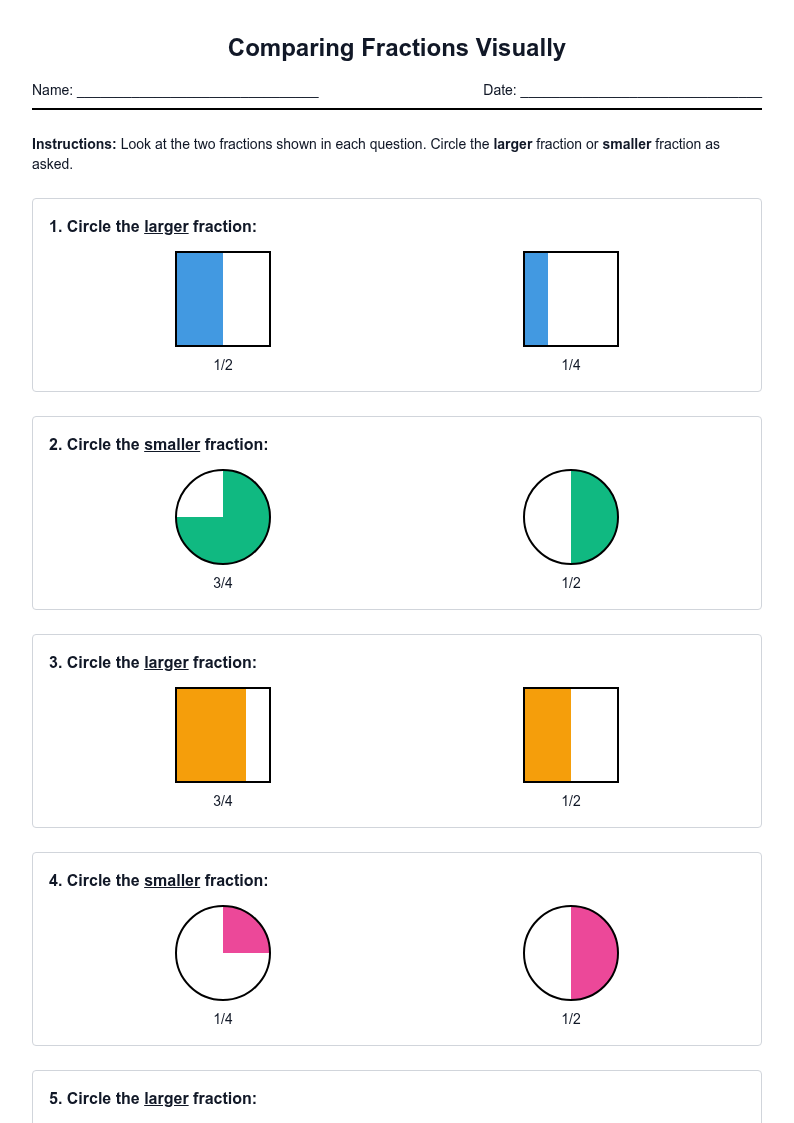 Comparing Fractions Visually