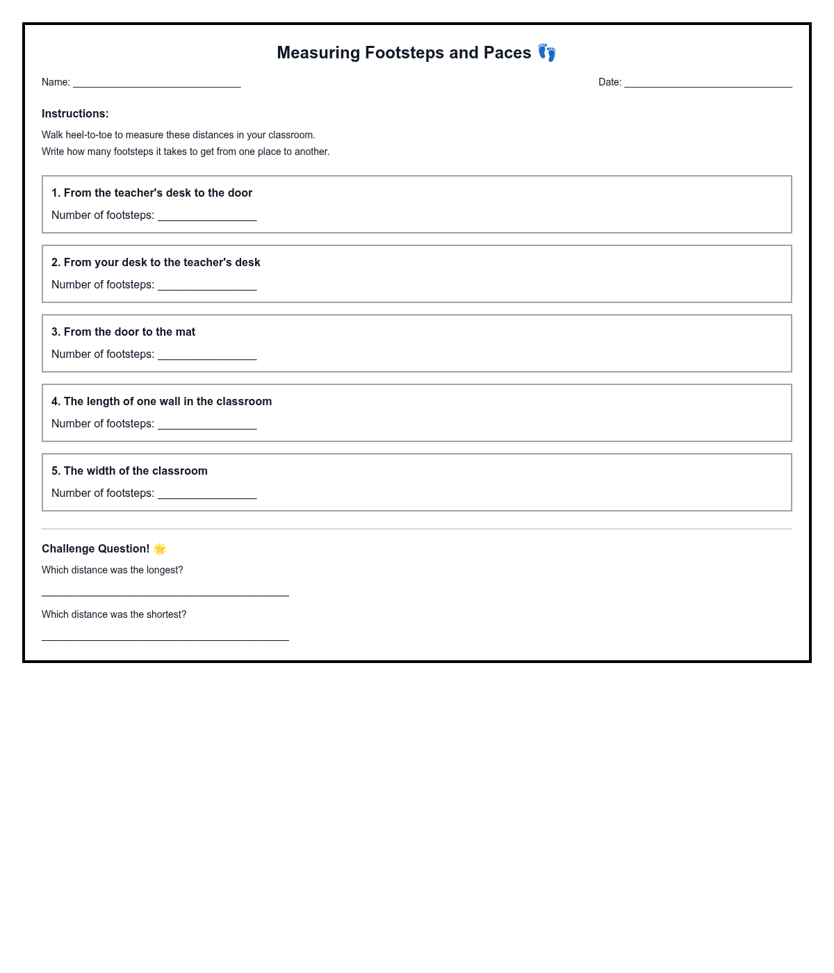 Measuring Footsteps and Paces