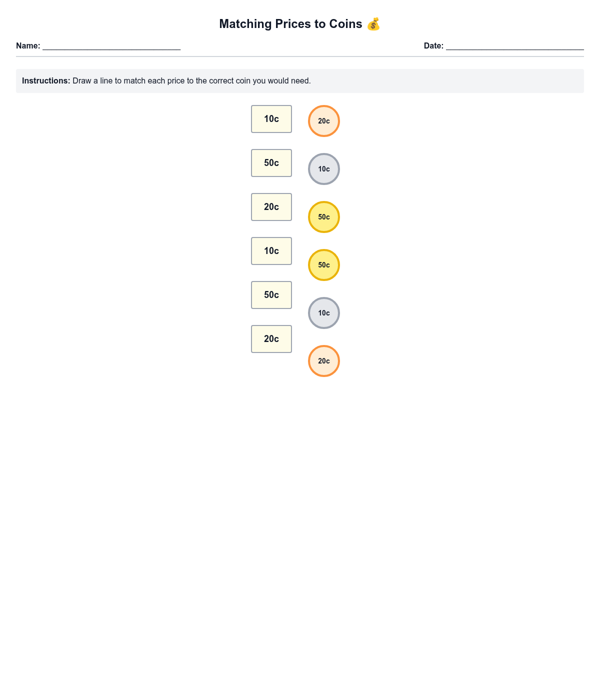 Matching Prices to Coins