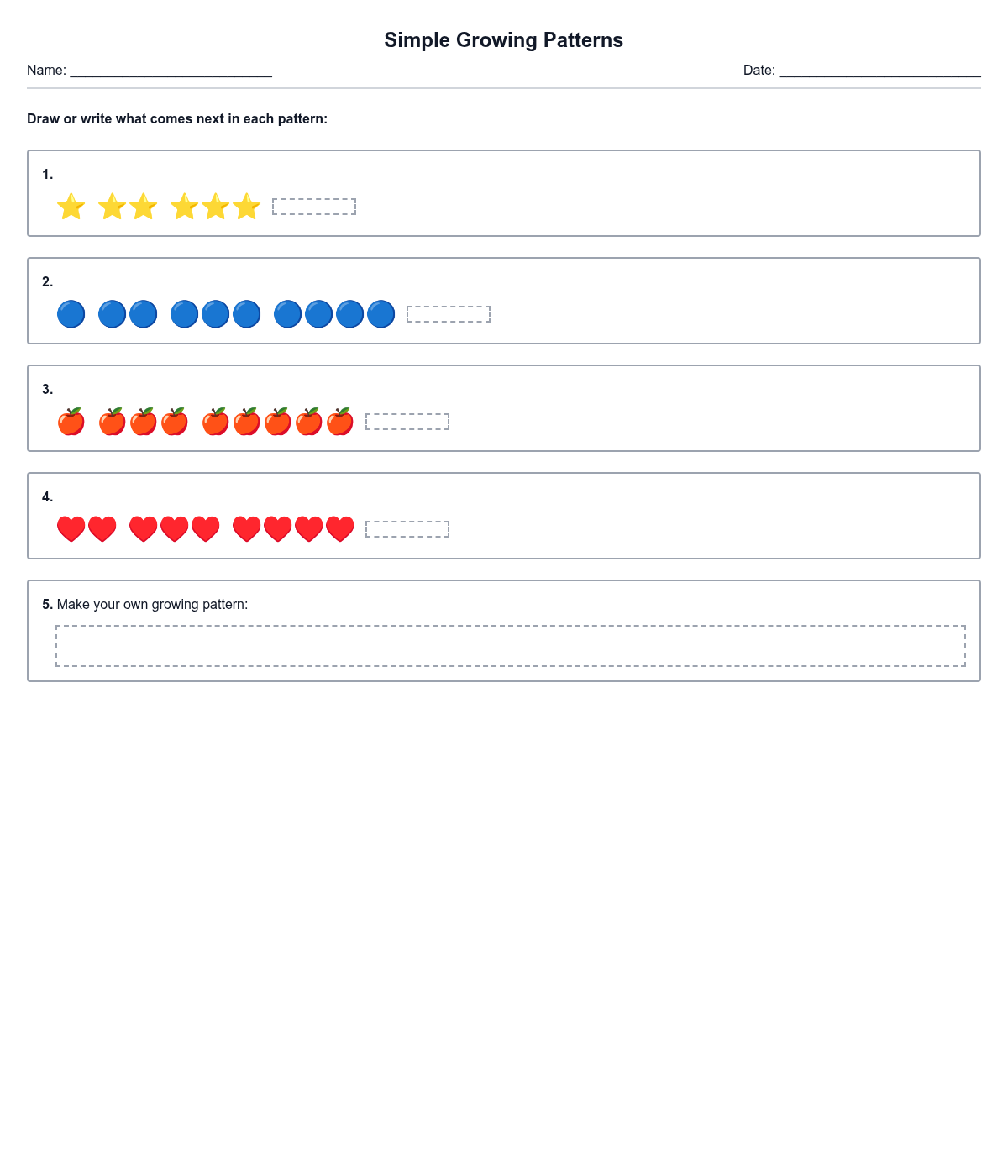 Simple Growing Patterns