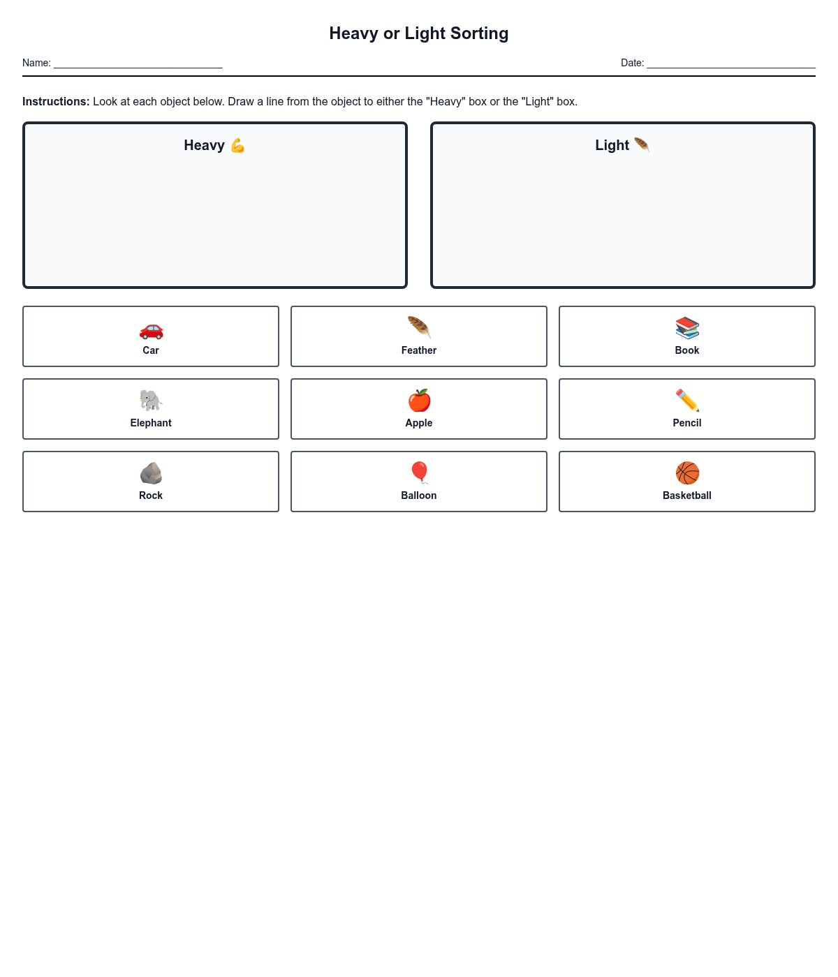 Heavy or Light Sorting