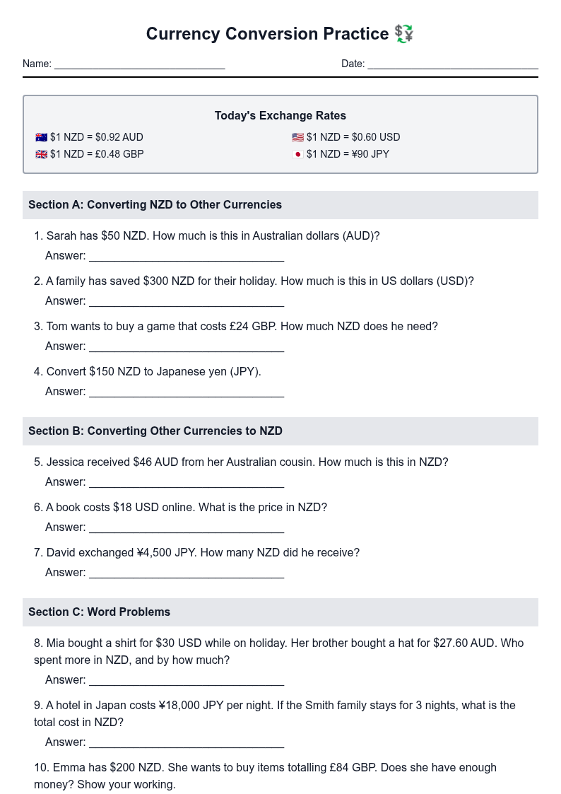 Currency Conversion Practice