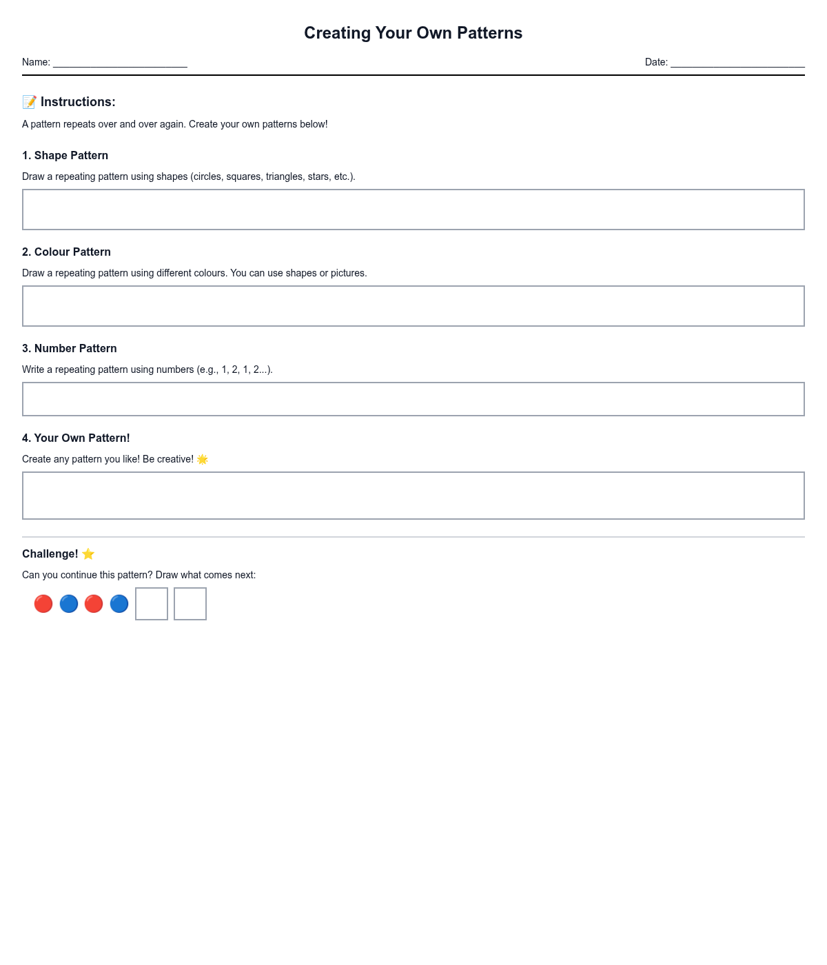 Creating Your Own Patterns