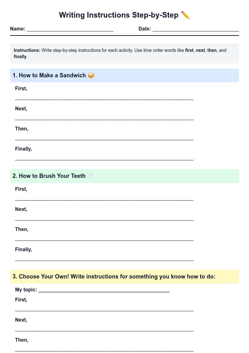 Writing Instructions Step-by-Step