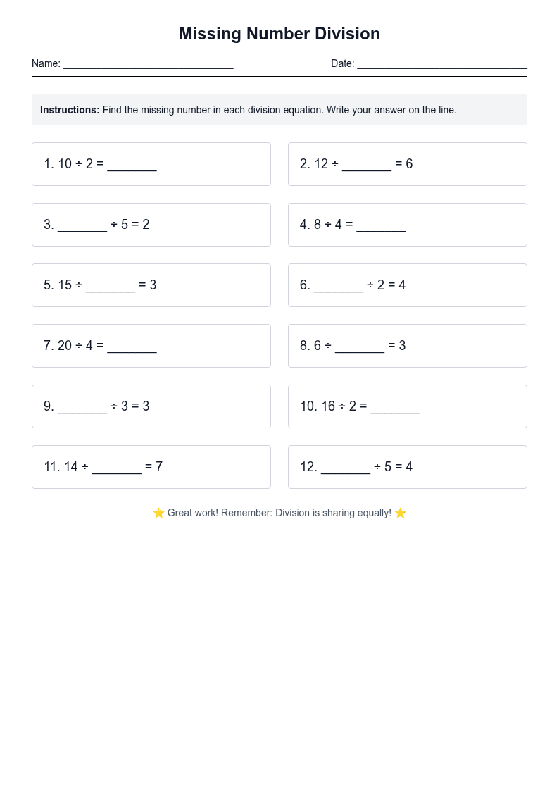 Missing Number Division