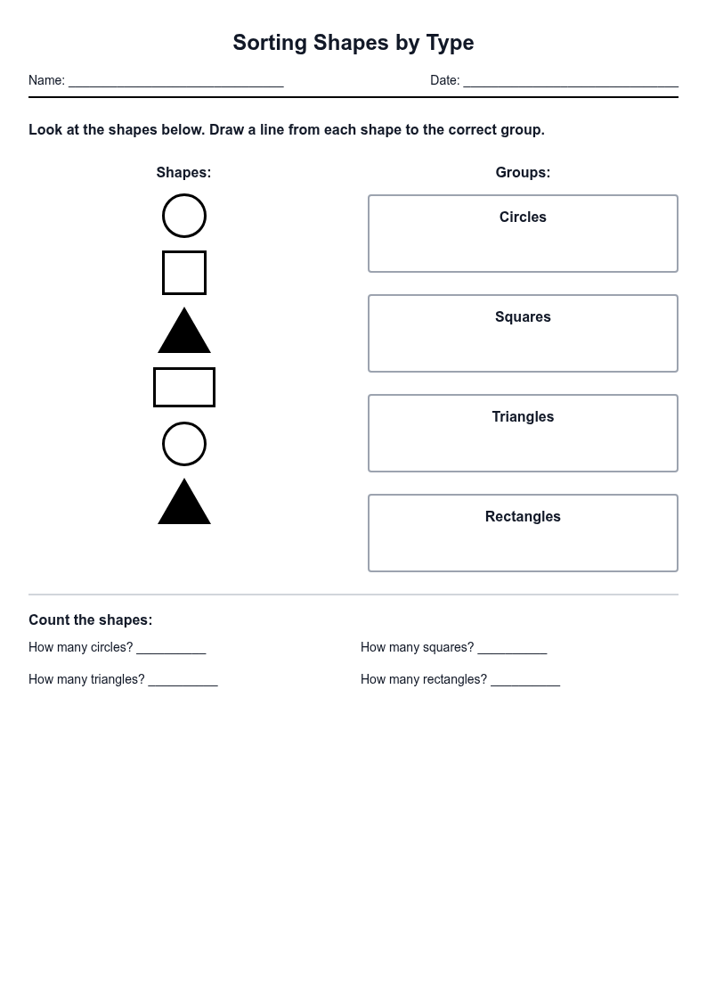 Sorting Shapes by Type