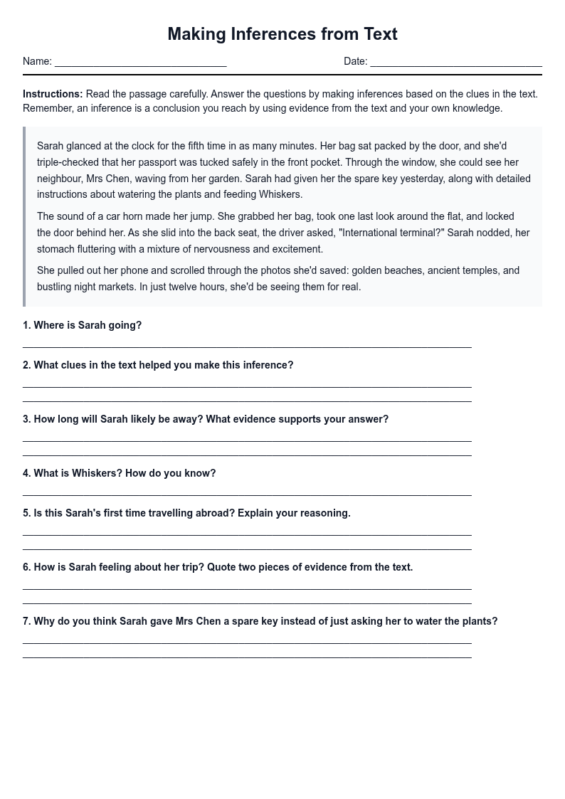 Making Inferences from Text
