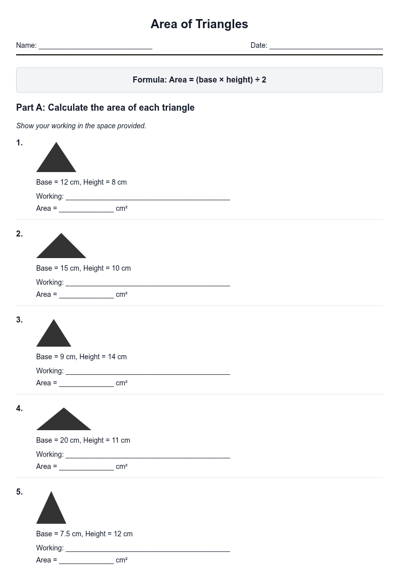 Area of Triangles
