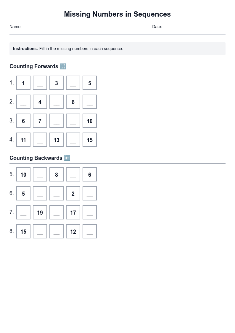 Missing Numbers in Sequences